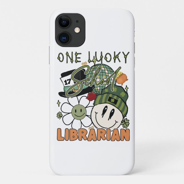St. Patrick Day Lucky Librarian Case-Mate iPhone Case (Back)