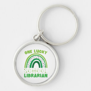 St. Patrick Day Lucky Librarian Keychain