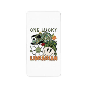 St. Patrick Day Lucky Librarian Label