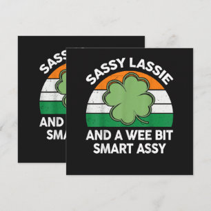St Patrick Day Sassy Lassie Funny Shamrock Irish