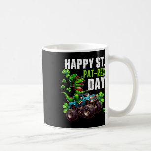 St Patrick Day T-rex Monster Truck Coffee Mug