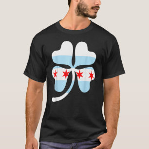 St Patrick Day Vintage Chicago Shamrock Flag For I T-Shirt