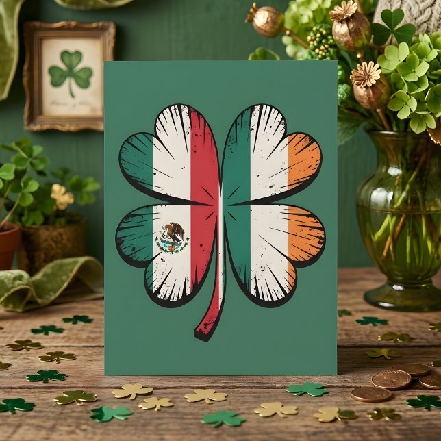 St Patrick Days Irish Mexico Pride Holiday Card (Creator Uploaded)