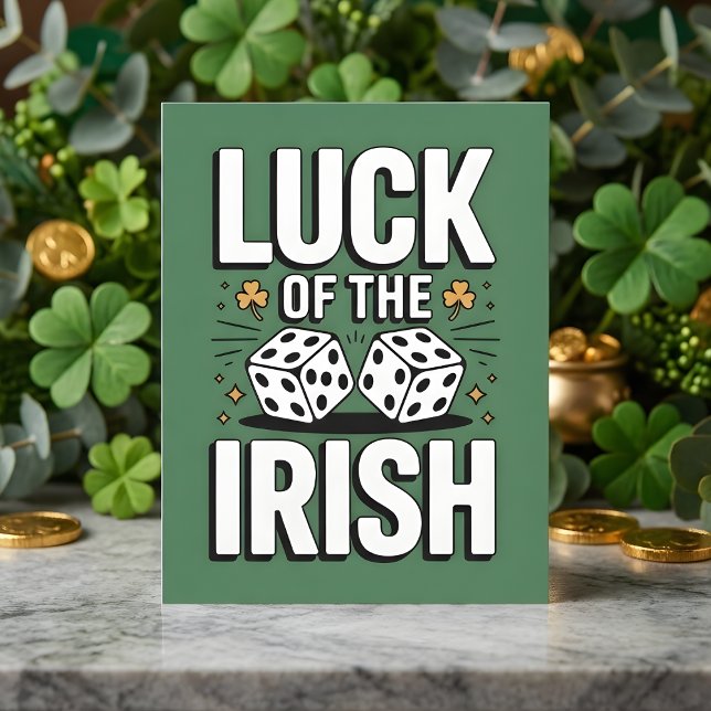 St Patrick Days Luck Of The Irish Holiday Card (Creator Uploaded)