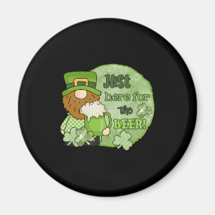 St. Patrick Green Gnome Just Here For The Beer Magnet