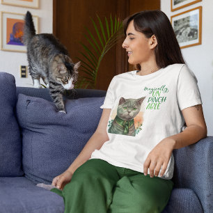 St Patrick Grey Cat Magically Un Pinchable Tri-Blend Shirt