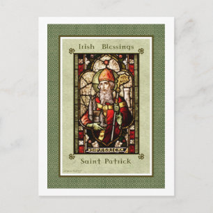 St. Patrick Irish Blessings Digital Art Postcard