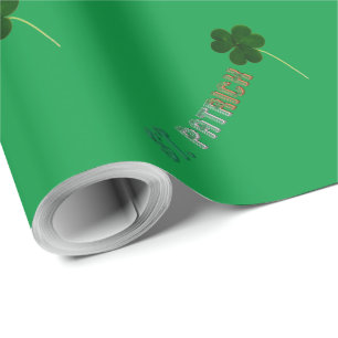 St. Patrick Irish Ireland St. Paddy Typography Wrapping Paper