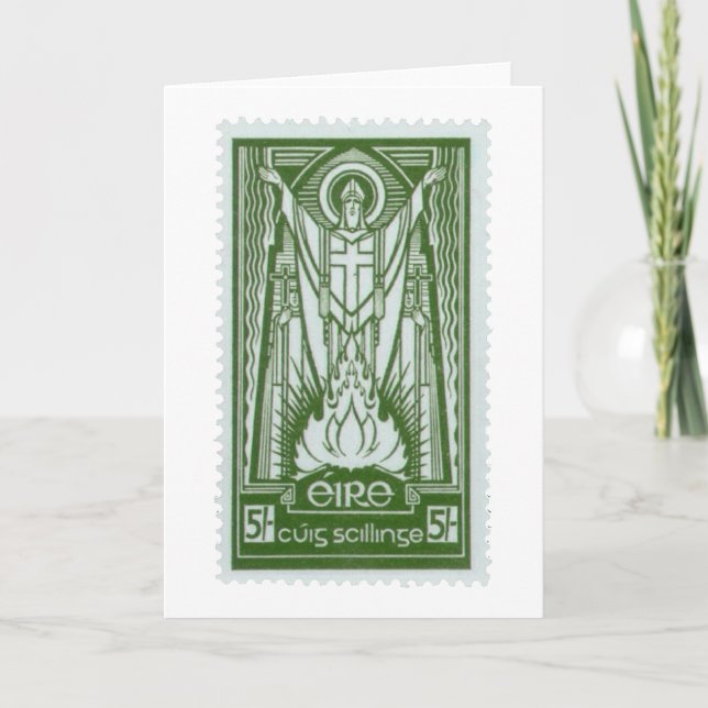 St. Patrick Irish Postage Stamp Card (Front)