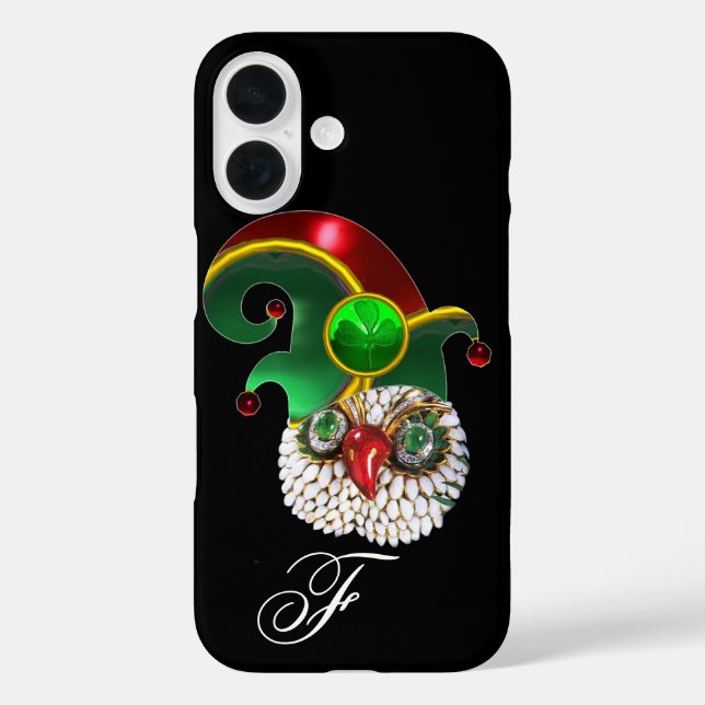 ST PATRICK JEWEL OWL AND  ELF HAT WITH SHAMROCK Case-Mate iPhone CASE (Back)