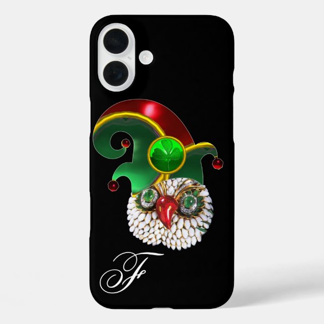 ST PATRICK JEWEL OWL AND  ELF HAT WITH SHAMROCK Case-Mate iPhone CASE (Back)