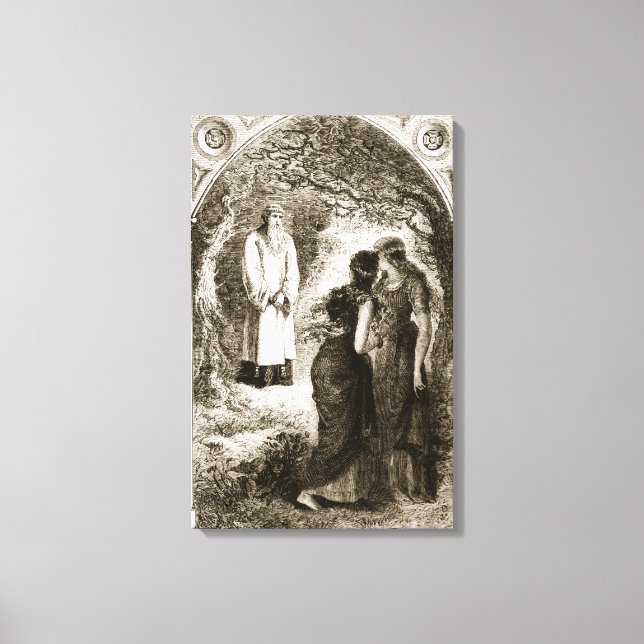 St. Patrick met by virgins in the wood of Fochlut, Canvas Print (Front)