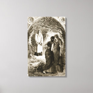 St. Patrick met by virgins in the wood of Fochlut, Canvas Print