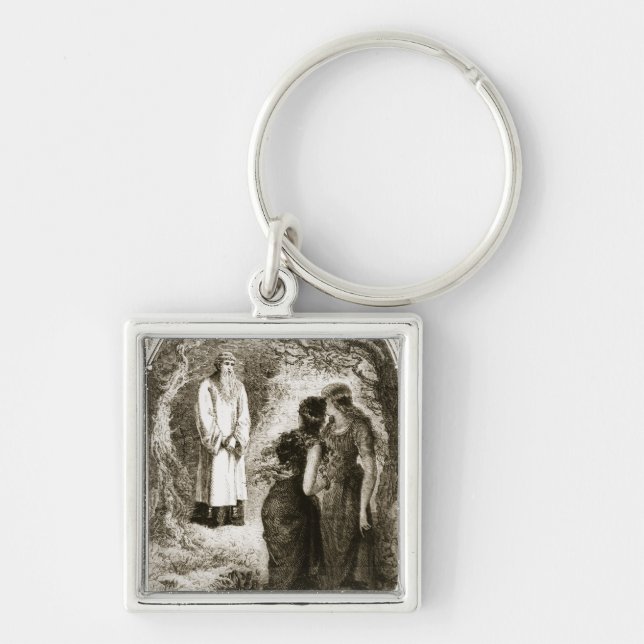 St. Patrick met by virgins in the wood of Fochlut, Keychain (Front)