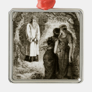 St. Patrick met by virgins in the wood of Fochlut, Metal Ornament