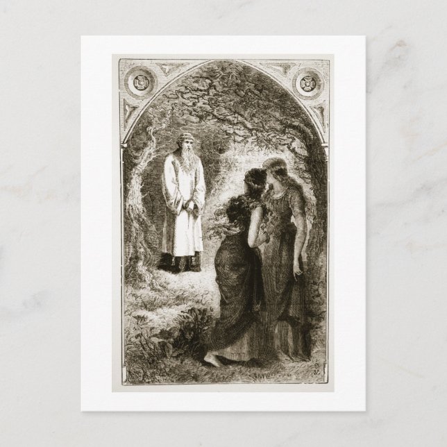 St. Patrick met by virgins in the wood of Fochlut, Postcard (Front)