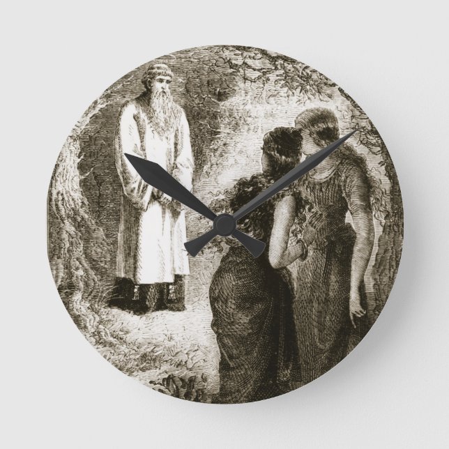 St. Patrick met by virgins in the wood of Fochlut, Round Clock (Front)