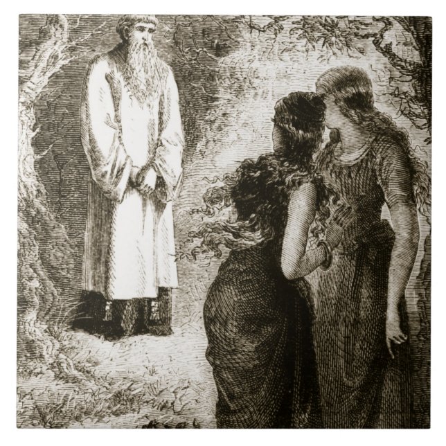 St. Patrick met by virgins in the wood of Fochlut, Tile (Front)