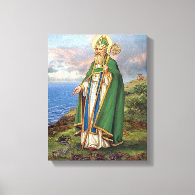 ST PATRICK, PATRON SAINT OF IRELAND. CANVAS PRINT (Front)
