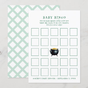 st patrick pot of gold baby shower bingo game card