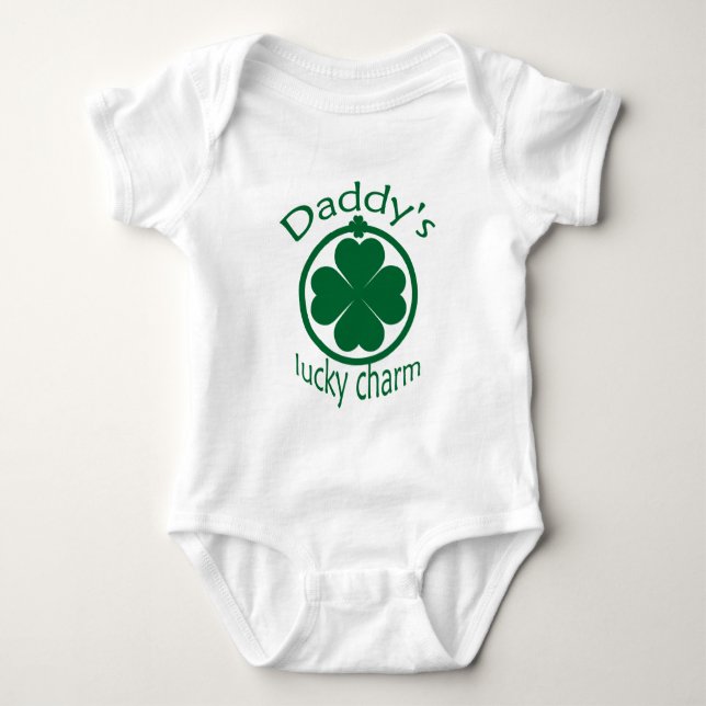 St Patrick’s Daddys Lucky Charm Infant Creeper (Front)