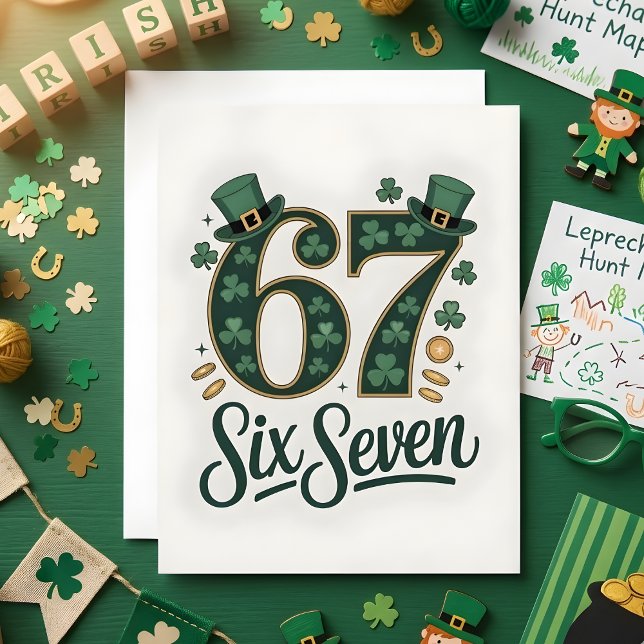 St Patrick’s Day 67 Meme Kids Card (Creator Uploaded)