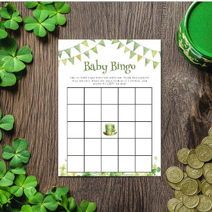 St Patrick’s Day Baby Shower Bingo Game Card