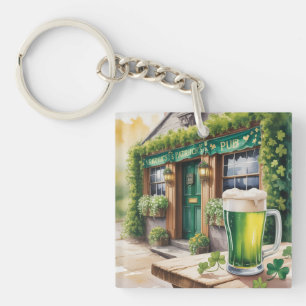 St Patrick’s Day Bar Pub Party Keychain