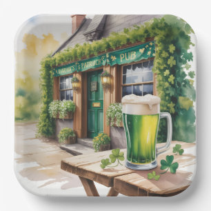 St Patrick’s Day Bar Pub Party Paper Plate