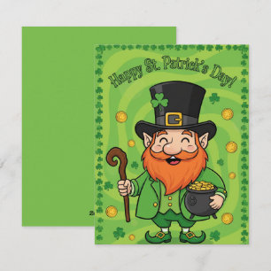 St Patrick’s Day Card Cute Leprechaun