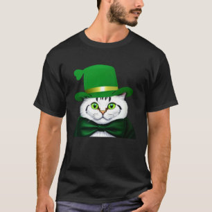 St Patrick s Day Cat  Cute St Paddys Dat Cat T-Shirt