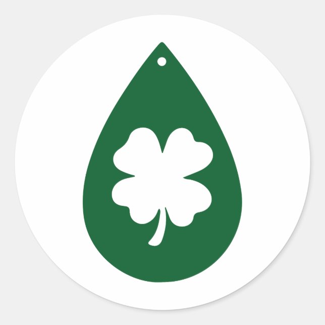 St. Patrick’s Day – Celebrate with Luck & Style Classic Round Sticker (Front)