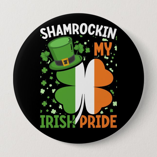 St. Patrick’s Day Celebration 4 Inch Round Button (Front)