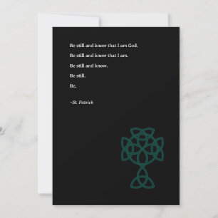 St. Patrick’s Day Celtic Cross   St. Patrick Quote Holiday Card