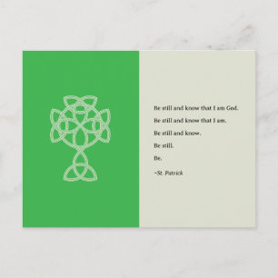 St. Patrick’s Day Celtic Cross St. Patrick Quote Holiday Postcard