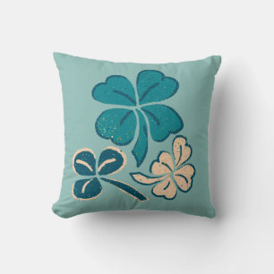 St. Patrick`s day Clover Shamrock Drawing Throw Pillow