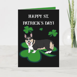 St. Patrick’s Day Corgi Pup  Thank You Card