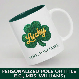St Patrick’s Day Custom Lucky Mug Gift for Mom Dad