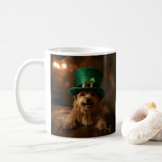 St. Patrick’s Day Dog in Leprechaun Hat Coffee Mug