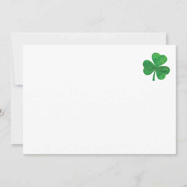 St. Patrick’s Day Envelopes – Lucky Shamrock Green Invitation (Front)