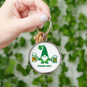St. Patrick’s Day Gnome with Beer Mug Keychain