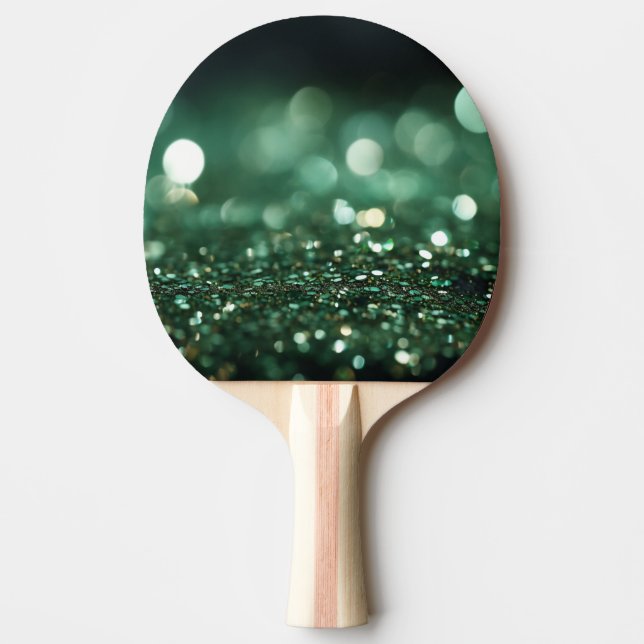 ☘️ St. Patrick’s Day Green Bokeh Ping Pong Paddle (Front)
