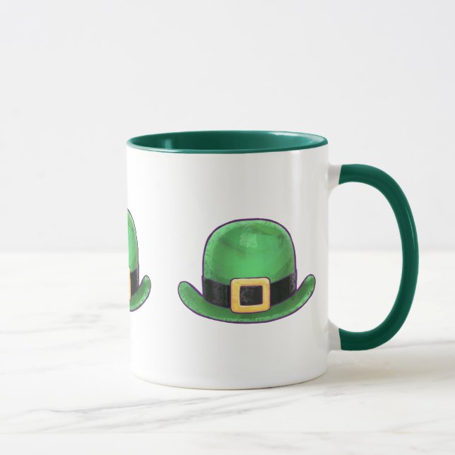 St Patrick’s Day Green Derby Hat Mug (Right)