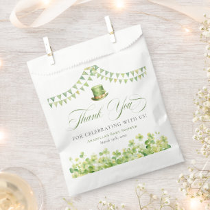 St. Patrick’s Day Green Shamrock Baby Shower Favour Bag