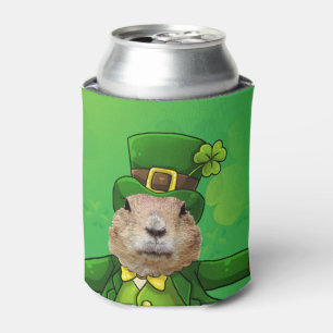 St. Patrick’s Day Groundhog Party Animal Can Cooler