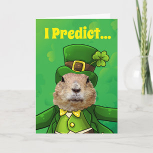 St. Patrick’s Day Groundhog Party Animal Card