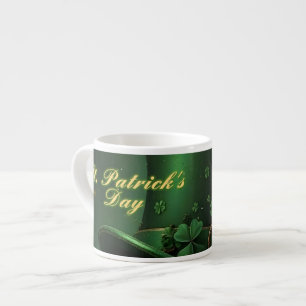 St. Patrick’s Day Hat and Shamrock Design Espresso Cup