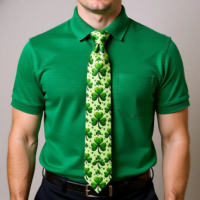 St. Patrick’s Day Knot Your Average Shamrock Tie (St. Patrick’s Day Knot Your Average Shamrock Neck Tie)