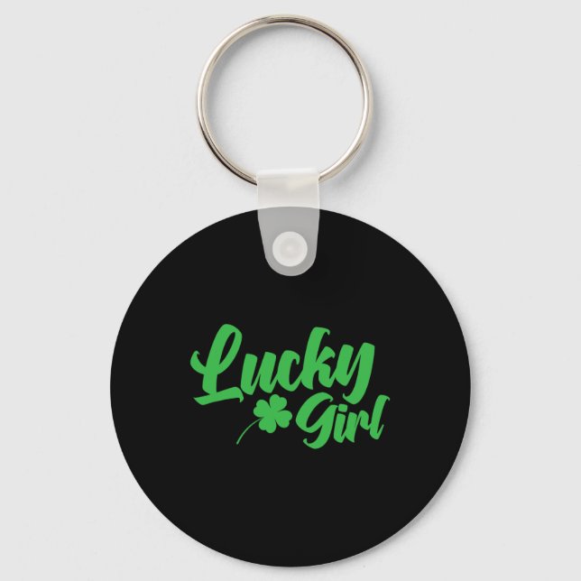 St. Patrick`s Day Lucky Girl  Keychain (Front)
