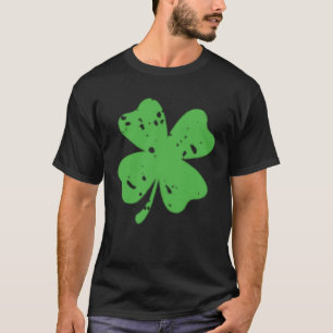 St Patrick s Day Lucky Green C Left Chest Shamrock T-Shirt